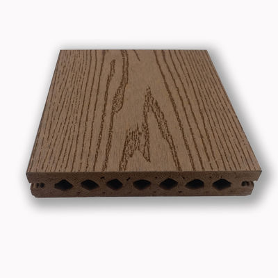 Rivestimenti per pavimenti composito di anti decking di scivolo WPC colore di legno del tek grigio marrone del caffè di 25mm x di 140
