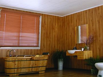 Pannelli per soffitti decorativi laminati di legno, rivestimento murale riciclabile del PVC 250*8mm