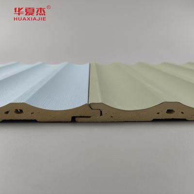 Prezzo buono Pannello di parete Wpc stratificato Pannello di PVC a piatto Verde Blu Decorazione degli edifici in linea