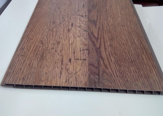 Prezzo buono Parete falsa di plastica del PVC del grano di legno facendo uso del processo laminato in linea