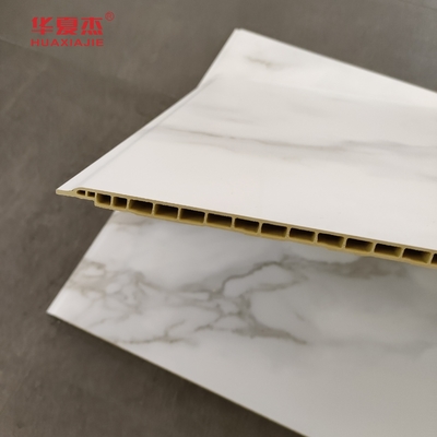 Pannello da parete Wpc di marmo bianco di alta qualità 600x9mm Tavola Wpc stratificata impermeabile facile da pulire