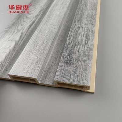 Al dettaglio Disegno in legno grigio pannello Wpc a piombo Decorazioni murali per case di lusso pannello Wpc