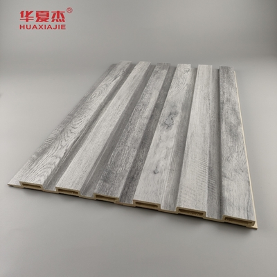 Al dettaglio Disegno in legno grigio pannello Wpc a piombo Decorazioni murali per case di lusso pannello Wpc