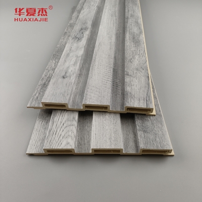 Al dettaglio Disegno in legno grigio pannello Wpc a piombo Decorazioni murali per case di lusso pannello Wpc