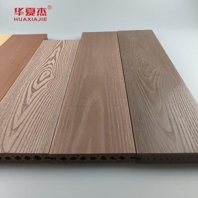Piastrelle anti-UV per pavimentazione in legno Wpc per pavimentazione esterna Co-estruso pavimento cavo