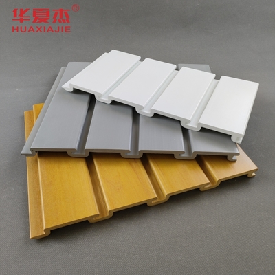 Del pannello del PVC Slatwall di iso/bordo della parete scanalato plastica legna di legno bianca