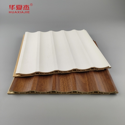 Pannello Wpc per pareti laminato Pannello Pvc a piombo Pannello Wpc bianco di legno di grano Decorazione per la casa / ufficio