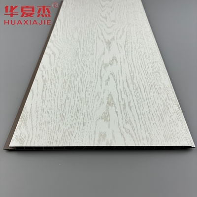 Best seller pannello di parete in pvc bianco stratificato pannello di decorazione del soffitto in pvc a grano di legno simulato per appartamento