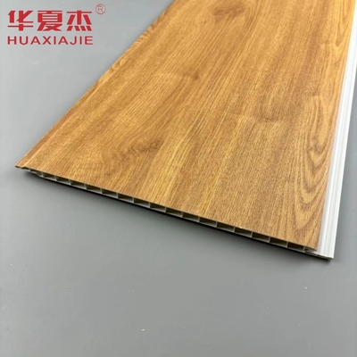 Ingrosso Natura Legno colore impermeabile Parete pannelli in Pvc Materiale di decorazione edilizia