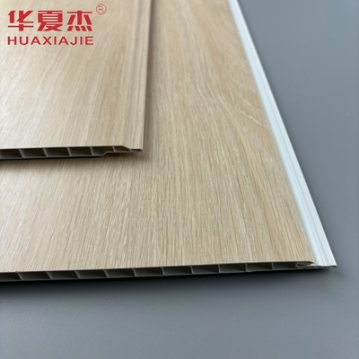 Moderno design di pareti in pvc a forma di U a colori di quercia, interni in pvc a prova di umidità
