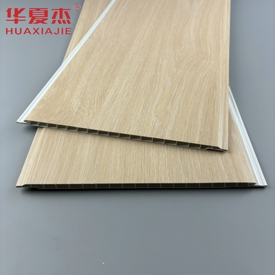 Moderno design di pareti in pvc a forma di U a colori di quercia, interni in pvc a prova di umidità