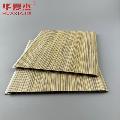 Moderno design Granelli di legno pannello di parete in PVC pannello di soffitto superficiale stratificato Decorazione per interni e esterni della casa