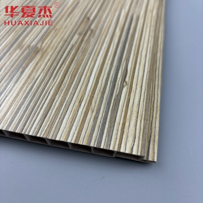 Moderno design Granelli di legno pannello di parete in PVC pannello di soffitto superficiale stratificato Decorazione per interni e esterni della casa
