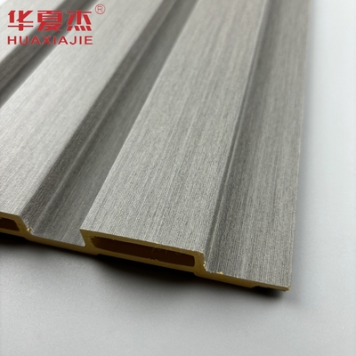 Vendita all'ingrosso a caldo pannelli da parete wpc grigio scuro granelli di legno wpc pannelli wpc a fiocco decorazione di pareti interne