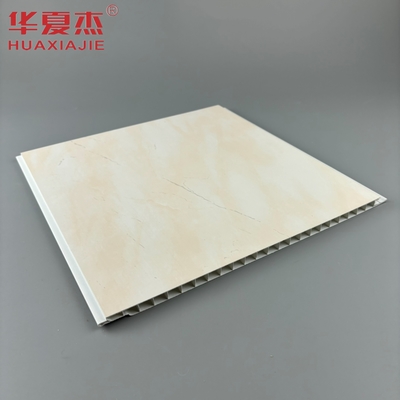 Maglieria di stampa di fogli di marmo in pvc ad alto lucido, pannelli da parete e soffitti in pvc giallo per la decorazione interna domestica