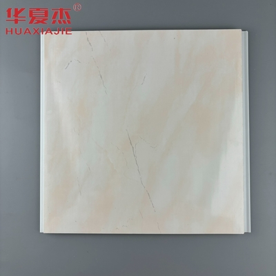 Maglieria di stampa di fogli di marmo in pvc ad alto lucido, pannelli da parete e soffitti in pvc giallo per la decorazione interna domestica