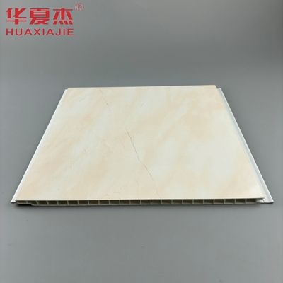 Maglieria di stampa di fogli di marmo in pvc ad alto lucido, pannelli da parete e soffitti in pvc giallo per la decorazione interna domestica