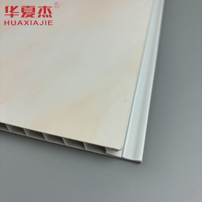 Maglieria di stampa di fogli di marmo in pvc ad alto lucido, pannelli da parete e soffitti in pvc giallo per la decorazione interna domestica