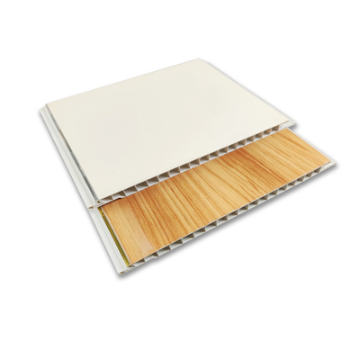 Prezzo buono Pannelli per soffitti della parete colore di legno di 10mm x di 200mm con la striscia d'argento dell'oro in linea