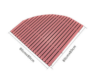 Prezzo buono Bordi di piattaforma compositi di Wpc del bordo antiscorrimento di Decking che imprimono la stuoia di legno di Bashroom in linea