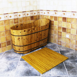 Prezzo buono Decking di legno su misura 60cm x 40cm del bagno del pavimento WPC della doccia di WPC in linea