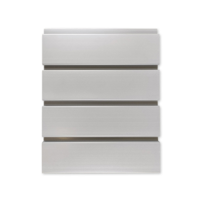 Prezzo buono Il PVC standard Slatwall degli Stati Uniti riveste 12inch la larghezza di pannelli Grey White For Interior Fire valutato in linea