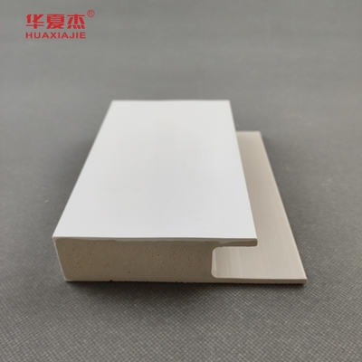 Prezzo buono Cornice di porta Wpc a cappa bianca, involucro piatto, canale J, superficie liscia in linea